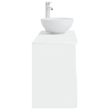 Bathroom Furniture Set 2 pcs High Gloss White Engineered Wood 3404038