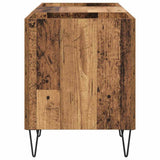 Record Cabinet with Shelf with Door Old Wood 121 x 38 x 48 cm 881789