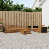 Outdoor Sofa Set 7 pcs Natural Solid Acacia Wood 3383042