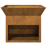 Fire Pit Rusty 50 x 50 x 40 cm Weathering steel 874582