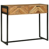 Console Table Brown 90 x 35 x 75 cm Solid Acacia Wood 374106