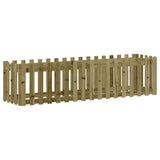 Garden Raised Bed with Fence Design 200x50x50 cm Impregnated Wood Pine 832511