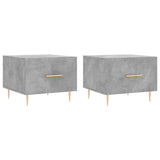 Coffee Tables 2 pcs Concrete Grey 50x50x40 cm Engineered Wood 829373