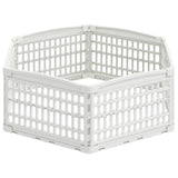 6 Panel Dog Playpen White 122 x 106 x 40 cm Plastic 42027217