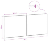 Wall-Mounted Headboard BREDA Concrete Grey Engineered Wood 897628