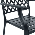 Stackable Garden Chair Set 3 pcs Anthracite Powder-coated Steel 3283768