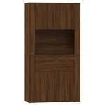 ZNTS Highboard Brown Oak Engineered Wood 3185374