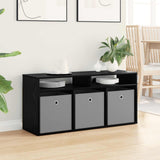 Lowboard with Drawer Black Oak 102 x 32 x 48.5 cm 8000589