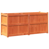 Garden Planter Wax Brown 150x50x70 cm Solid Wood Pine 837491