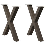 Dining Table Legs X-Shaped 2 pcs Natural Steel 70x cm Steel 4012979