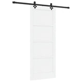 Sliding Door Manual White and black 83 x 202 cm 3333505