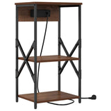 Bedside Cabinet Brown Oak 41 x 31 x 76 cm Engineered Wood 859533
