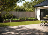 Raised Garden Bed Brown 480 x 40 x 24 cm cold-rolled steel 8006366