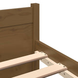 Bed Frame without Mattress Honey Brown Solid Wood 200x200 cm 815067