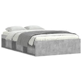 ZNTS Bed Frame without Mattress Concrete Grey 120x200 cm 3203855