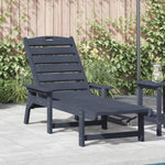 Sun Lounger with Cushion Navy 73.5 x 92 x 90cm HDPE 42006638