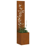 Garden Privacy Screen Rusty 32 x 32 x 150 cm Weathering steel 876412