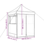 ZNTS Foldable Party Tent Pop-Up with 4 Sidewalls Green 4005000