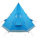 Camping Tent Tipi 4-Person Blue Waterproof 94381