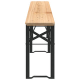 Beer Table Set Dark Green, Natural Wood Chinese Fir Wood, Metal 363113