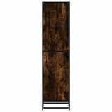 Highboard Smoked Oak 35.5x35x139 cm Engineered Wood and Metal 849056