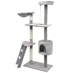 ZNTS Cat Tree with Sisal Scratching Posts 150 cm Grey 170485