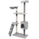 ZNTS Cat Tree with Sisal Scratching Posts 150 cm Grey 170485