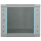 Network Cabinet with Storage Grey 60 x 60 x 50 cm Steel 42017639