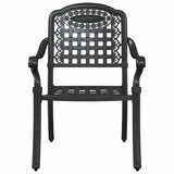 Garden Chair 2 pcs Black 55 x 56.5 x 91cm Aluminium 42002371
