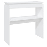 Console Table White 80x30x80 cm Engineered Wood 808314
