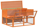 Rabbit Hutch Brown 102x90x84.5 cm Solid Wood Pine 172283