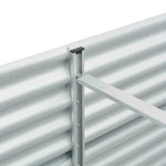 Garden Raised Bed 240x80x81 cm Galvanised Steel Silver 45513