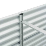 Garden Raised Bed 240x80x81 cm Galvanised Steel Silver 45513