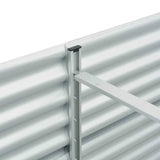 Garden Raised Bed 240x80x81 cm Galvanised Steel Silver 45513