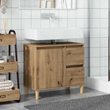 Sink Cabinet Artisan Oak 65x33x60 cm Engineered Wood 857121