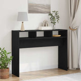 Console Table Black Oak 105 x 30 x 80 cm Engineered Wood 862660