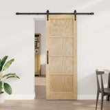 Sliding Door ORKDAL Brown 73.5 x 198.5 cm Solid Pine Wood 3333662