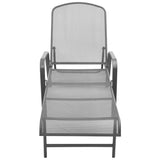 Sun Loungers 2 pcs with Table Steel Anthracite 42727