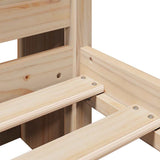 Bookcase Bed without Mattress 150x200 cm King Solid Wood Pine 3322239