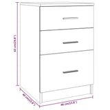 Bed Cabinet Sonoma Oak 40x40x63 cm Engineered Wood 808642