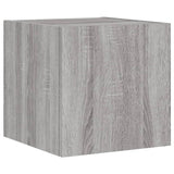 5 Piece TV Wall Cabinets with LED Lights Grey Sonoma 3216865