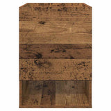 End Table 2 pcs Old Wood 40 x 40 x 56 cm Engineered Wood 890957