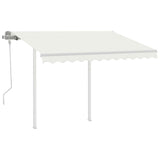 Manual Retractable Awning with Posts 3.5x2.5 m Cream 3069917