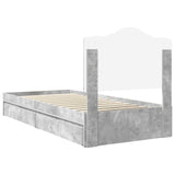 Storage Bed Concrete Grey 90 x 190 cm Engineered Wood 3413551