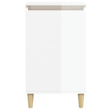 Bedside Cabinets 2 pcs High Gloss White 40x35x70 cm Engineered Wood 819633