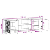 TV Cabinet 150 x 31 x 50 cm High Gloss White Engineered Wood 895149