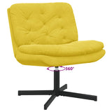 Swivel Relaxing Chair Yellow 63 x 75 x 76 cm Velvet 42007366