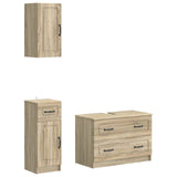 3 Piece Bathroom Cabinet Set UTRECHT Sonoma Oak Engineered Wood 3417812