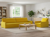 Sofa Set 2 pcs Yellow Velvet 3433236
