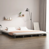 Pallet Bed without Mattress Grey Small Double Solid Wood 821429